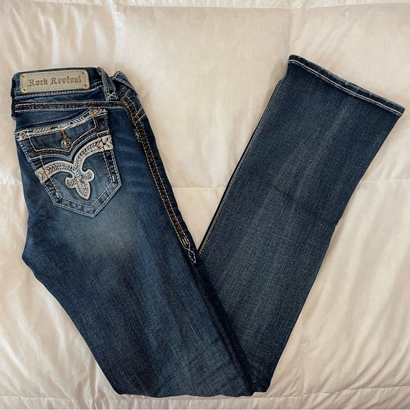 LIKE NEW - ROCK REVIVAL YEON BOOT CUT
JEANS - SIZE 27 - Picture 3 of 10